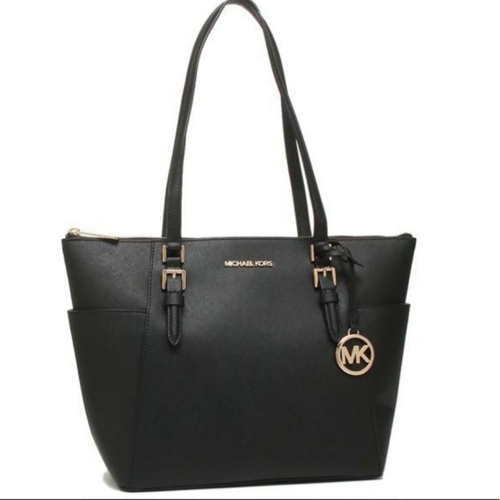 MICHAEL KORS Charlotte Large Leather Top-Zip Tote - Picture 12 of 16